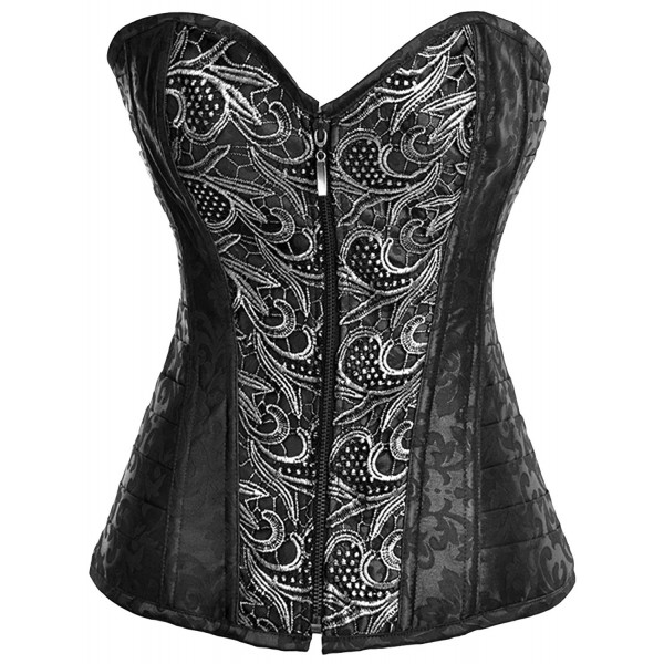 Fashion Womens Sexy Steampunk Gothic Steel Boned Vintage Corset - Black ...