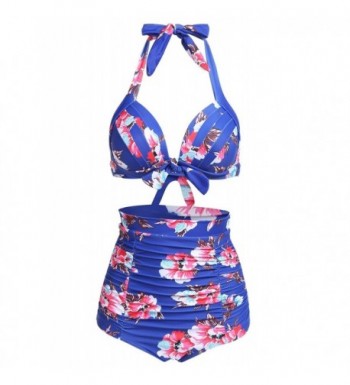 Ekouaer Elegant Vintage Swimsuit FloralL###Cheap Women's Bikini Sets Outlet