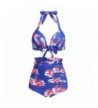 Ekouaer Elegant Vintage Swimsuit FloralL###Cheap Women's Bikini Sets Outlet