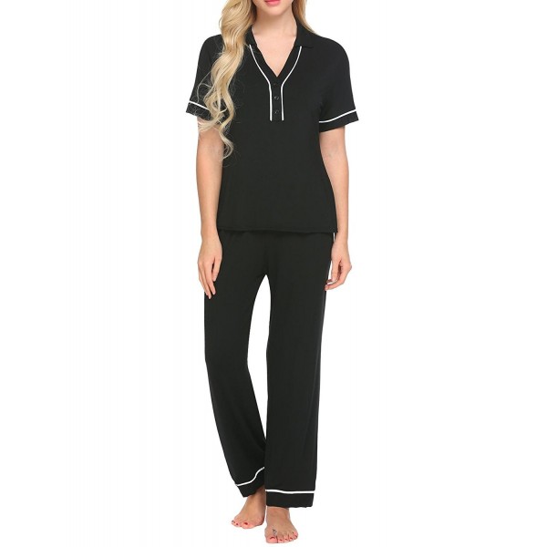 Ekouaer Womens Pajama Sleeve Sleepwear