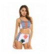 Ekouaer Womens Coconut Bathing Striped