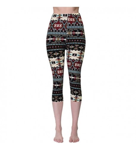 Regular Printed Brushed Capris Pattern