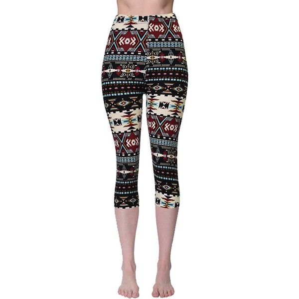 Regular Printed Brushed Capris Pattern