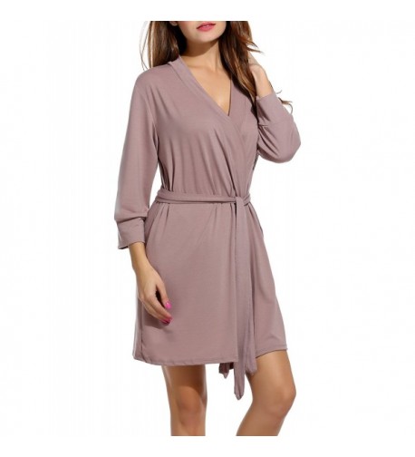 Hotouch Bridesmaid Bathrobes Lightweight Cappuccino