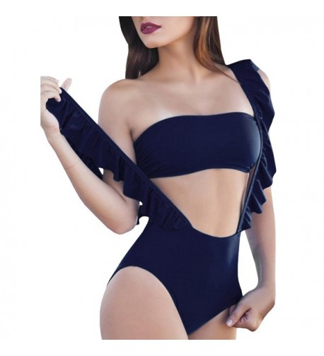 Huiyuzhi Swimsuits High Waist Monikini Bandeau