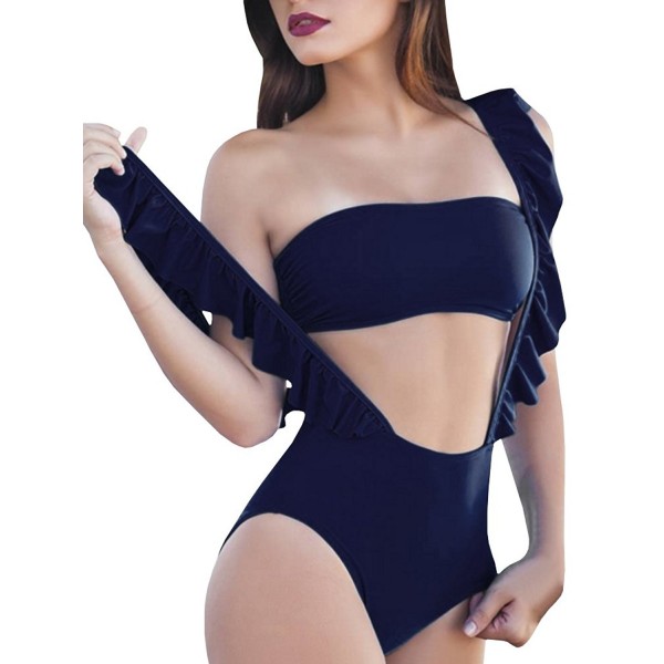 Huiyuzhi Swimsuits High Waist Monikini Bandeau