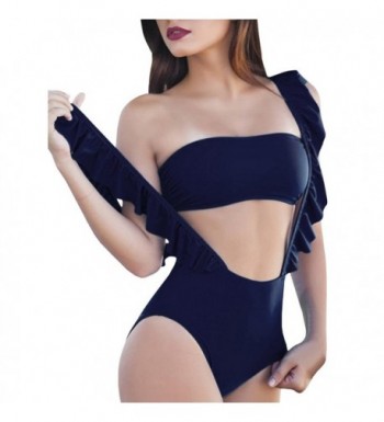 Huiyuzhi Swimsuits High Waist Monikini Bandeau