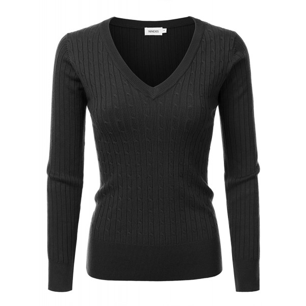 NINEXIS Womens Sleeve Twisted Sweater