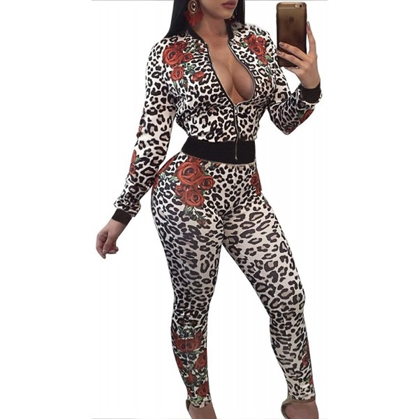 FANCYINN Bodycon Jumpsuit Rompers Leopard