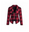 BubbleKiss Women Plaid Asymmetric Jacket