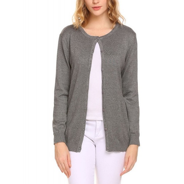 ELESOL Button Sleeve Cardigan Sweater