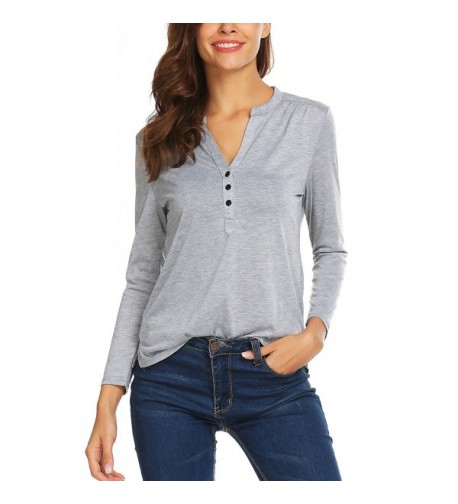 Unibelle Womens Sleeve Button Henley