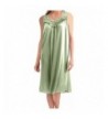 Sleeveless Lingerie Nightgown GreenYellow 1X