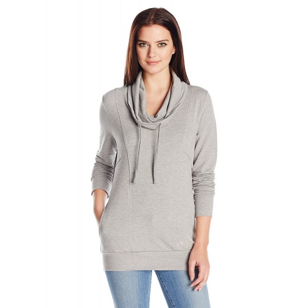 Women's Splish Splash Still Water Solid Terry Shirred Sweatshirt ...