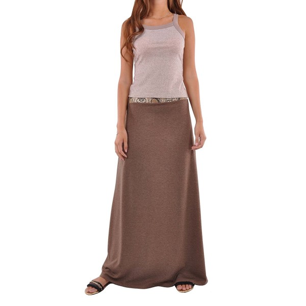 Style Jersey Brown Maxi Skirt Brown 32