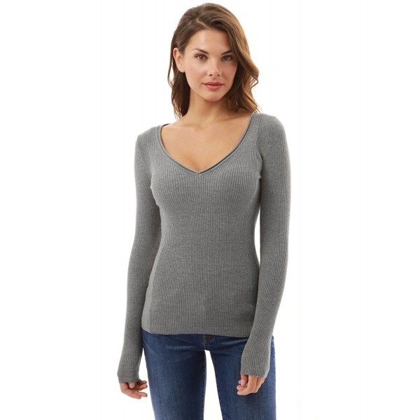 PattyBoutik Womens Ribbed Pullover Sweater