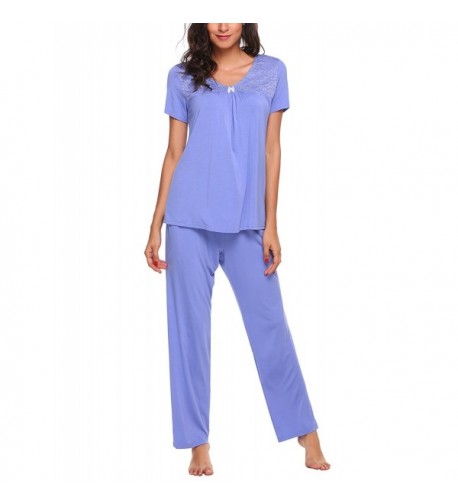 Ekouaer Pants Pajamas Sleeve Sleepwear
