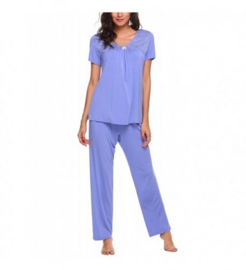 Ekouaer Pants Pajamas Sleeve Sleepwear