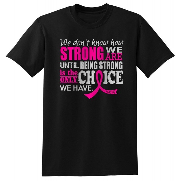 How Strong We Are Breast Cancer T-Shirt Unisex Black w/ Pink - CX11UJ4TPFF