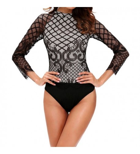 SUBWELL Lace Up Clubwear Bodysuit Jumpsuit