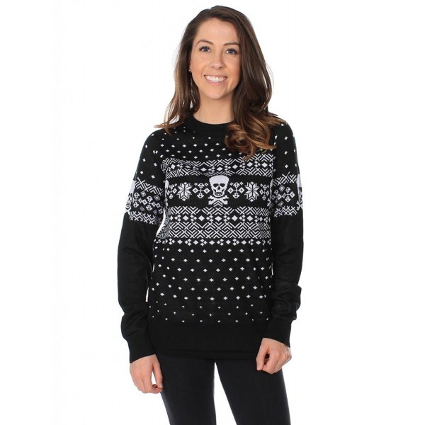 Womens Skulls Cross Christmas Sweater