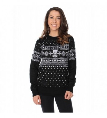 Womens Skulls Cross Christmas Sweater