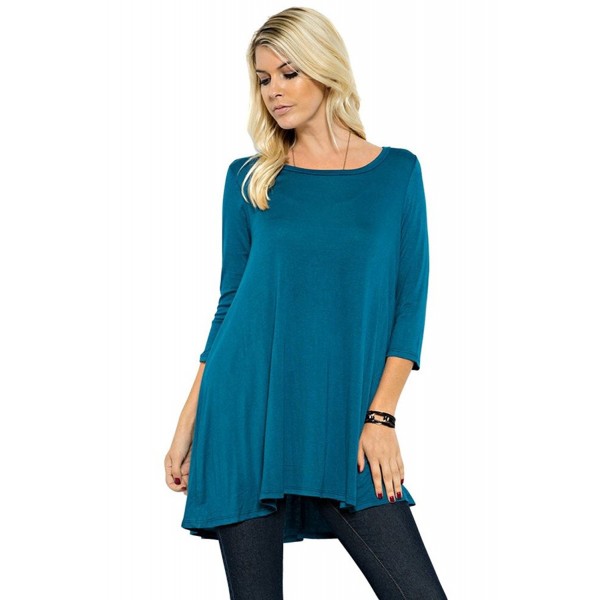 Women Sleeve Jersey Solid Tunic