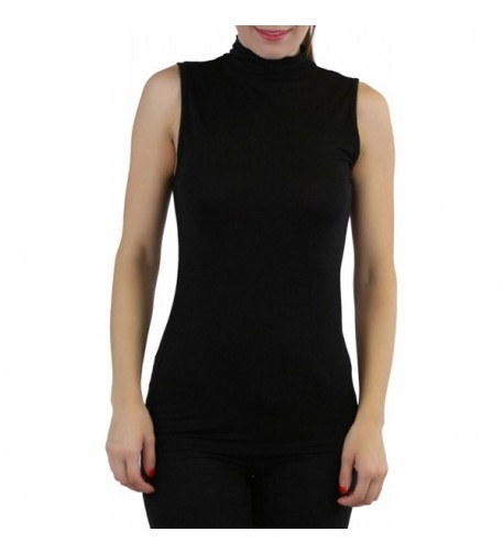 ToBeInStyle Womens Sleeveless Turtleneck Top