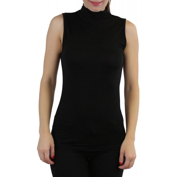 ToBeInStyle Womens Sleeveless Turtleneck Top