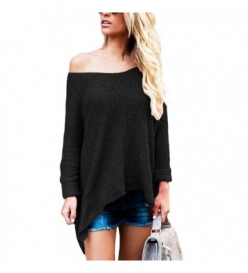 SherryDC Shoulder Batwing Pullover Knitwear