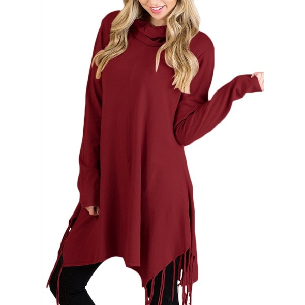 HOTAPEI Knitted Lightweight Sweater Burgundy