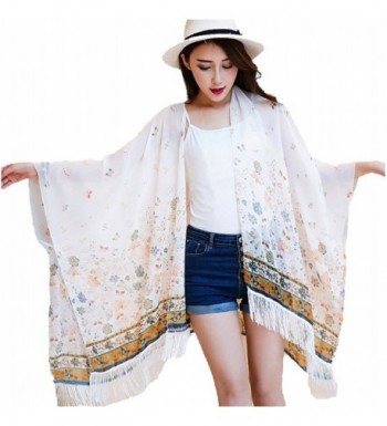 Womens Tassel Chiffon Kimono Cardigan