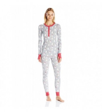 Munki Womens Sleeve Henley Snowmen