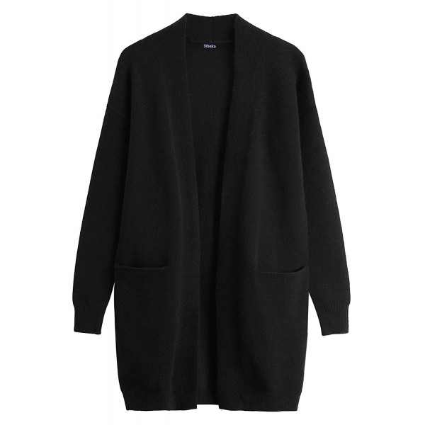 Sfanka Shoulder Cardigan Sweatercoat Black XL