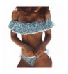 Womens Floral Ruffled Shoulder Swimsuit