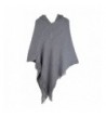 Womens Knitted Hooded Batwing Fringed