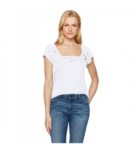 NYDJ Womens Optic White Small