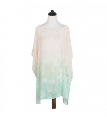 TrendsBlue Paisley Floral Chiffon Kimono