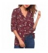 Womens Flower Sleeve Collar Chiffon