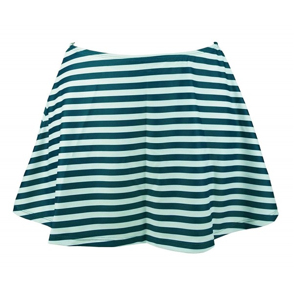 Cocoship Striped Elegant Skirted Tankinis