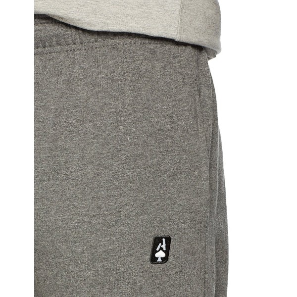 Men's Elastic Bottom Fleece Sweatpant With Logo Embroidery - Dark ...