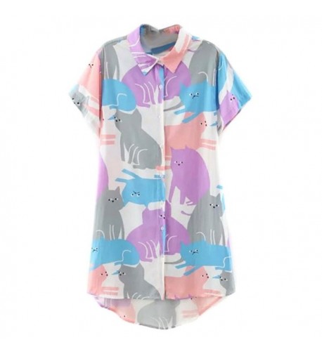 ABADAY Cartoon Print Sleeve Longline