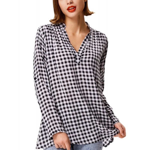 Plaid Shirt Blouse Tunic Leggings