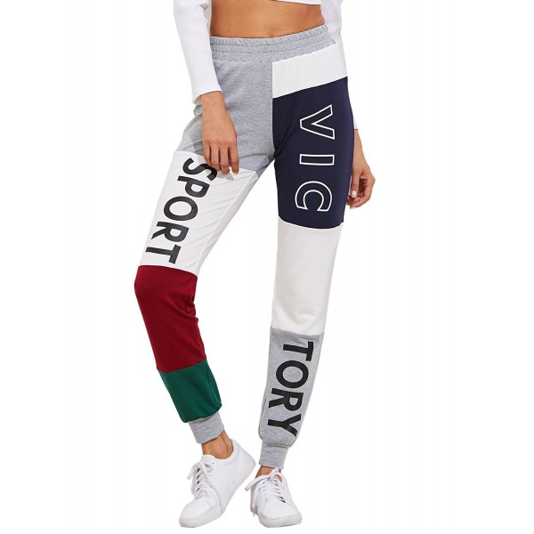 SweatyRocks Womens Lounge Sweatpants Printed