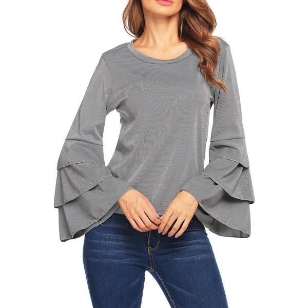 Beyove Womens Ruffle Sleeve Casual