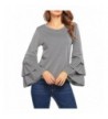 Beyove Womens Ruffle Sleeve Casual