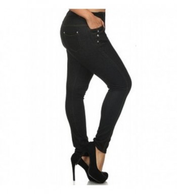 YELETE JEGGINGS RHINESTONE DETAILS BLACK