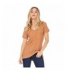 Womens Casual Burnout T Shirt Pocket