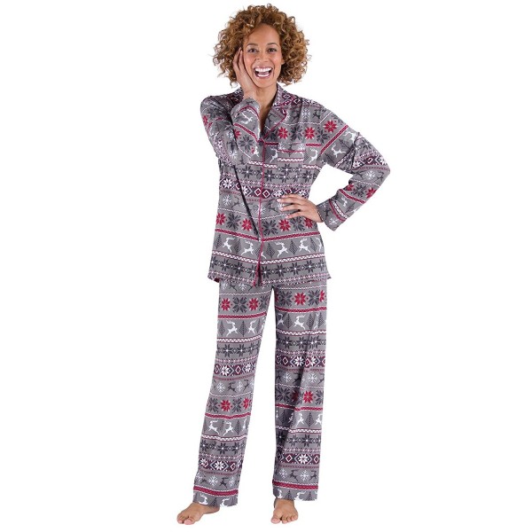 PajamGram Nordic Cotton Button Front Pajamas