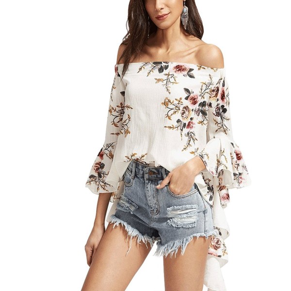 HONEY BOUTIQUE Womens Shoulder Chiffon